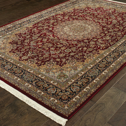 Masterpiece Red Multi Traditional Oriental Indoor Rug