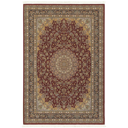 Masterpiece Red Multi Traditional Oriental Indoor Rug