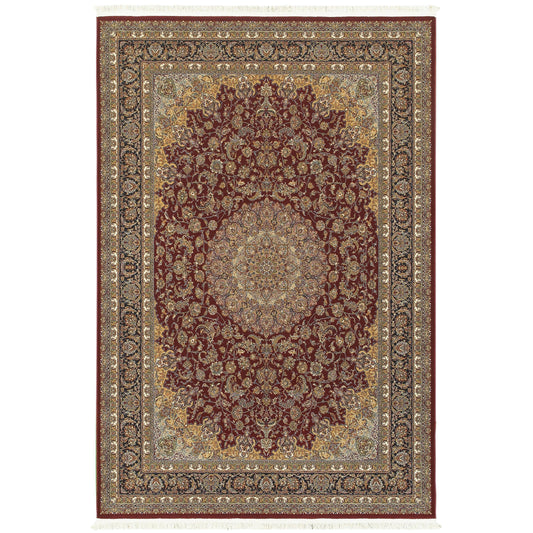 Masterpiece Red Multi Traditional Oriental Indoor Rug