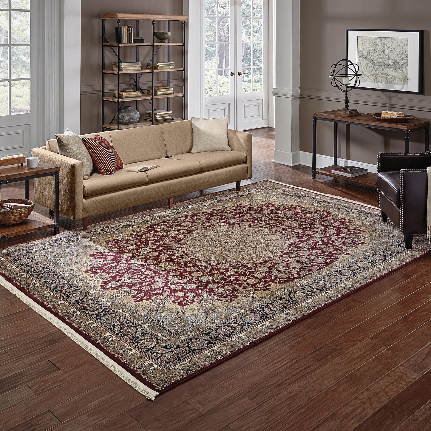 Masterpiece Red Multi Traditional Oriental Indoor Rug