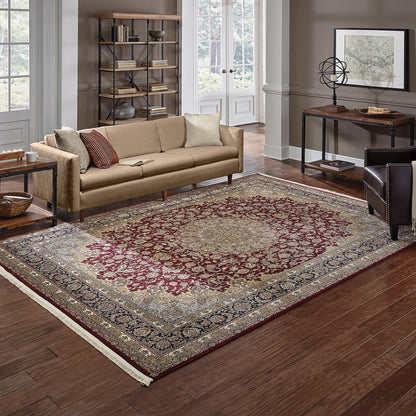 Masterpiece Red Multi Traditional Oriental Indoor Rug