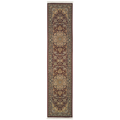 Masterpiece Red Multi Traditional Oriental Indoor Rug