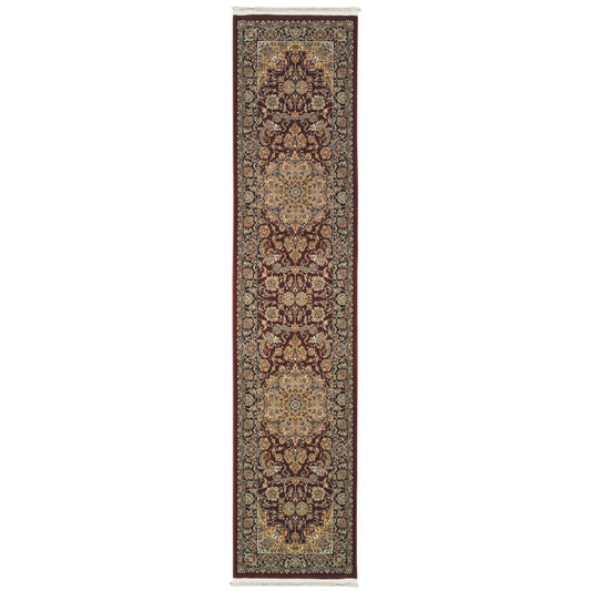 Masterpiece Red Multi Traditional Oriental Indoor Rug