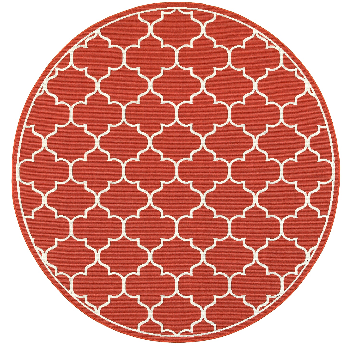 Meridian Red Ivory Moroccan Trellis Indoor/Outdoor Rug