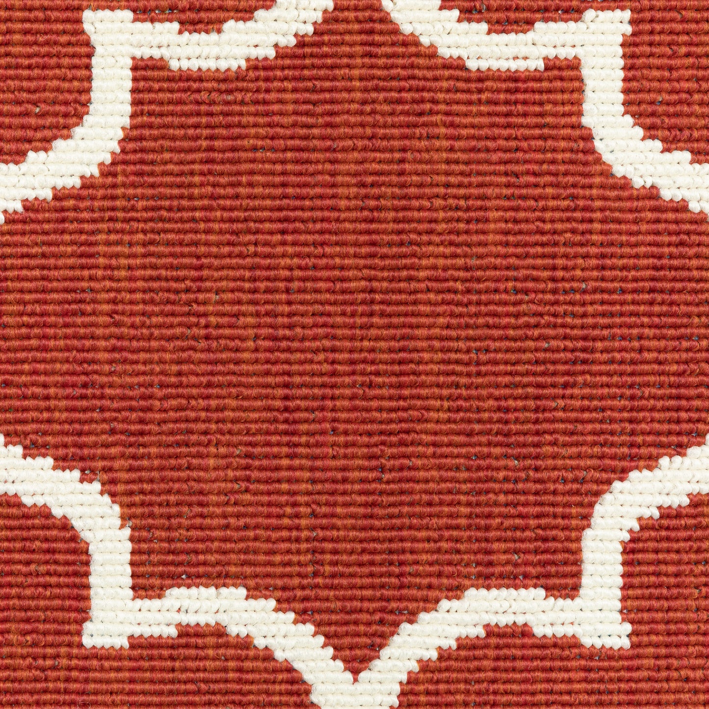 Meridian Red Ivory Moroccan Trellis Indoor/Outdoor Rug