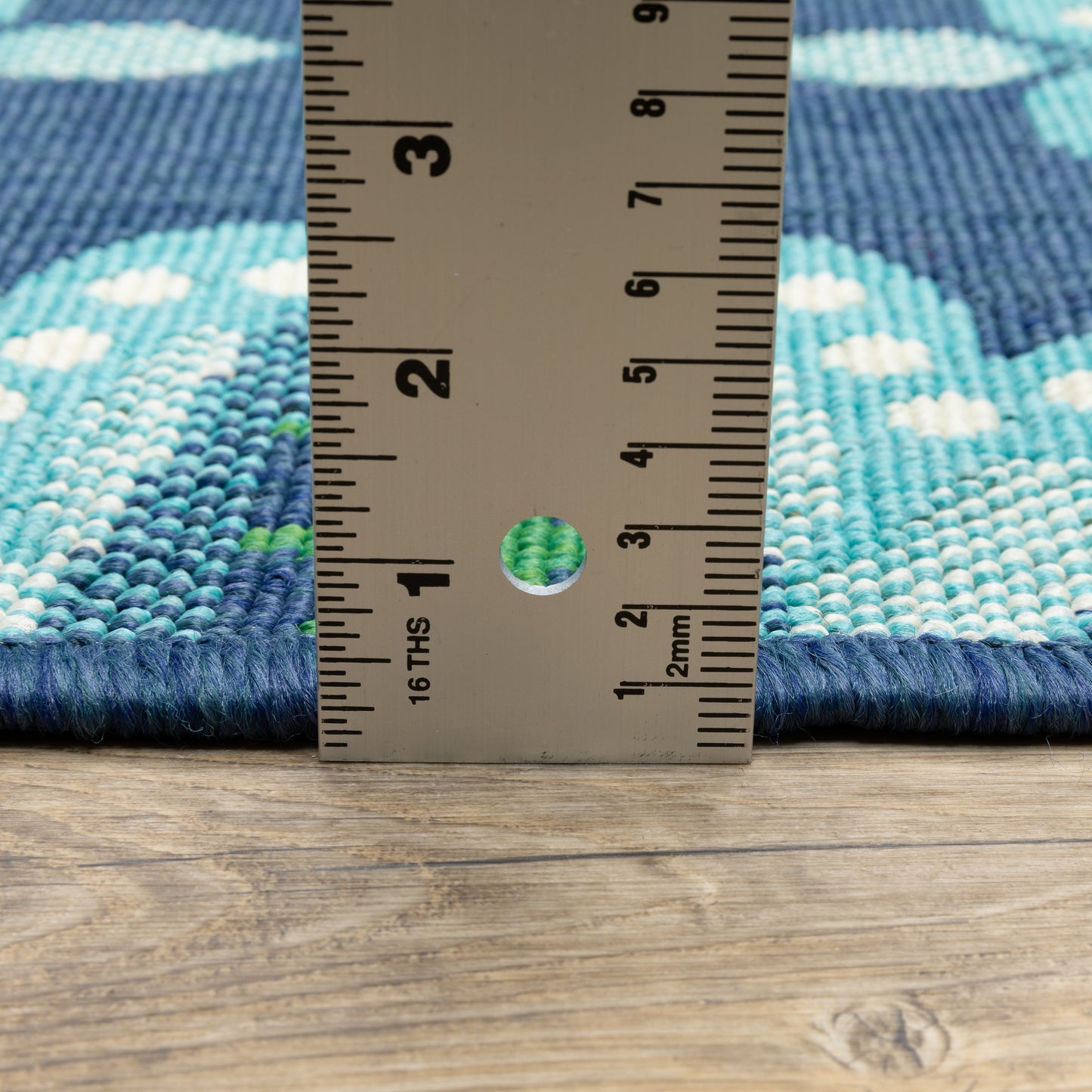 Meridian Blue Green Moroccan Medallion Indoor/Outdoor Rug