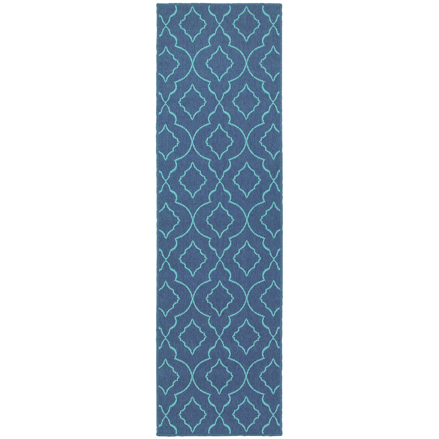 Meridian Navy Blue Moroccan Trellis Indoor/Outdoor Rug