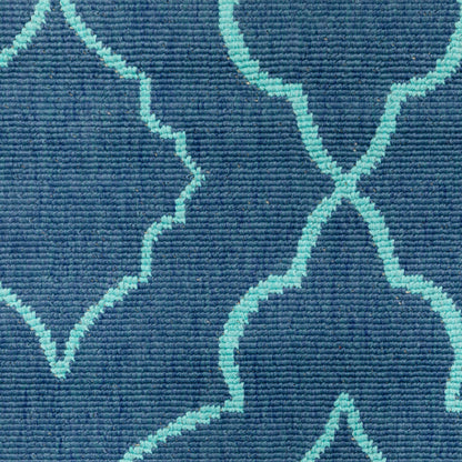 Meridian Navy Blue Moroccan Trellis Indoor/Outdoor Rug