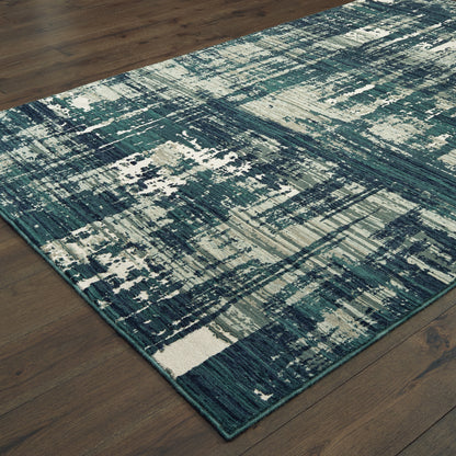 Montage Blue Grey Modern & Contemporary Abstract Indoor Rug