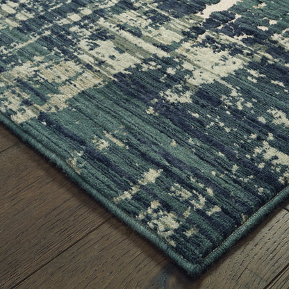 Montage Blue Grey Modern & Contemporary Abstract Indoor Rug