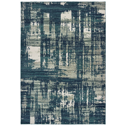 Montage Blue Grey Modern & Contemporary Abstract Indoor Rug