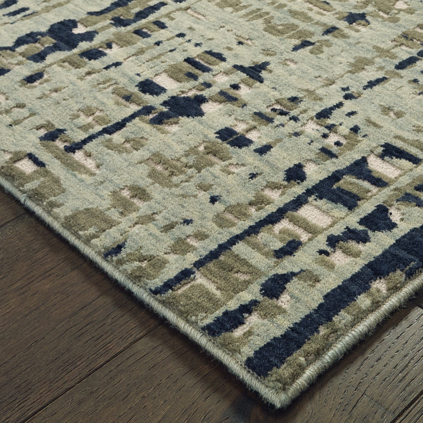 Montage Blue Tan Modern & Contemporary Abstract Indoor Rug