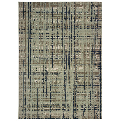 Montage Blue Tan Modern & Contemporary Abstract Indoor Rug