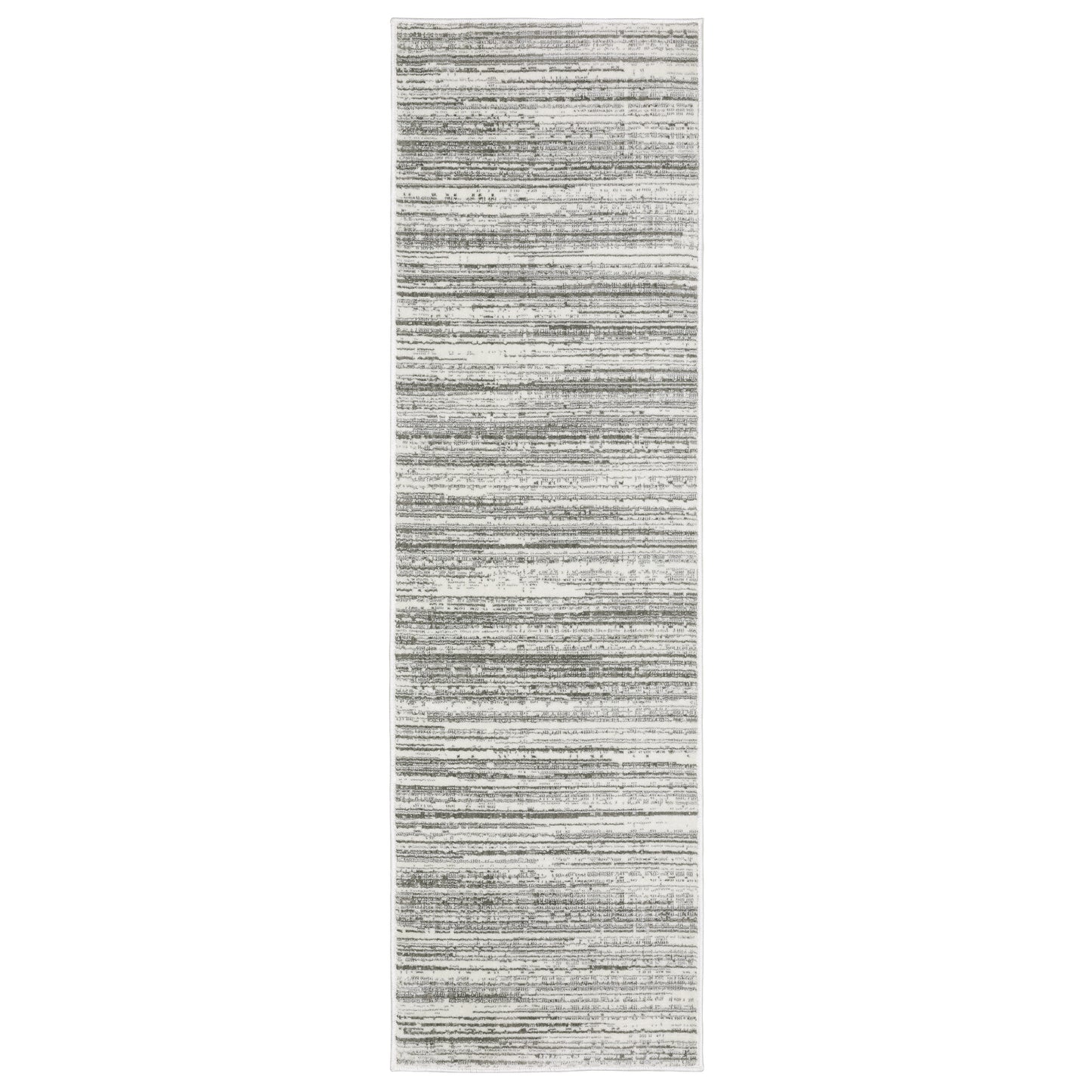 Montecito White Grey Modern & Contemporary Striped Indoor Rug