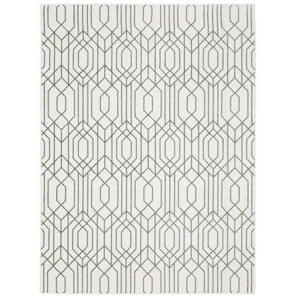 Montecito White Grey Global Geometric Indoor Rug