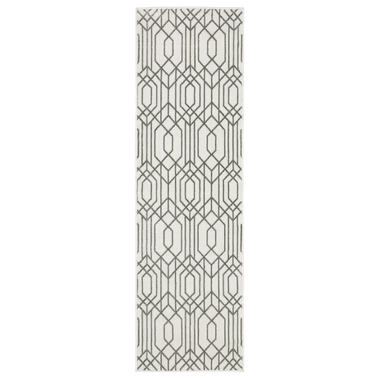 Montecito White Grey Global Geometric Indoor Rug