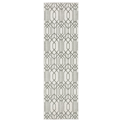 Montecito White Grey Global Geometric Indoor Rug