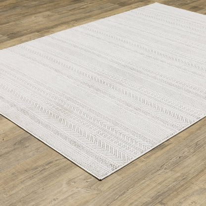 Montecito White Grey Casual Geometric Indoor Rug