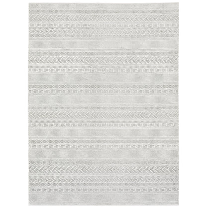 Montecito White Grey Casual Geometric Indoor Rug