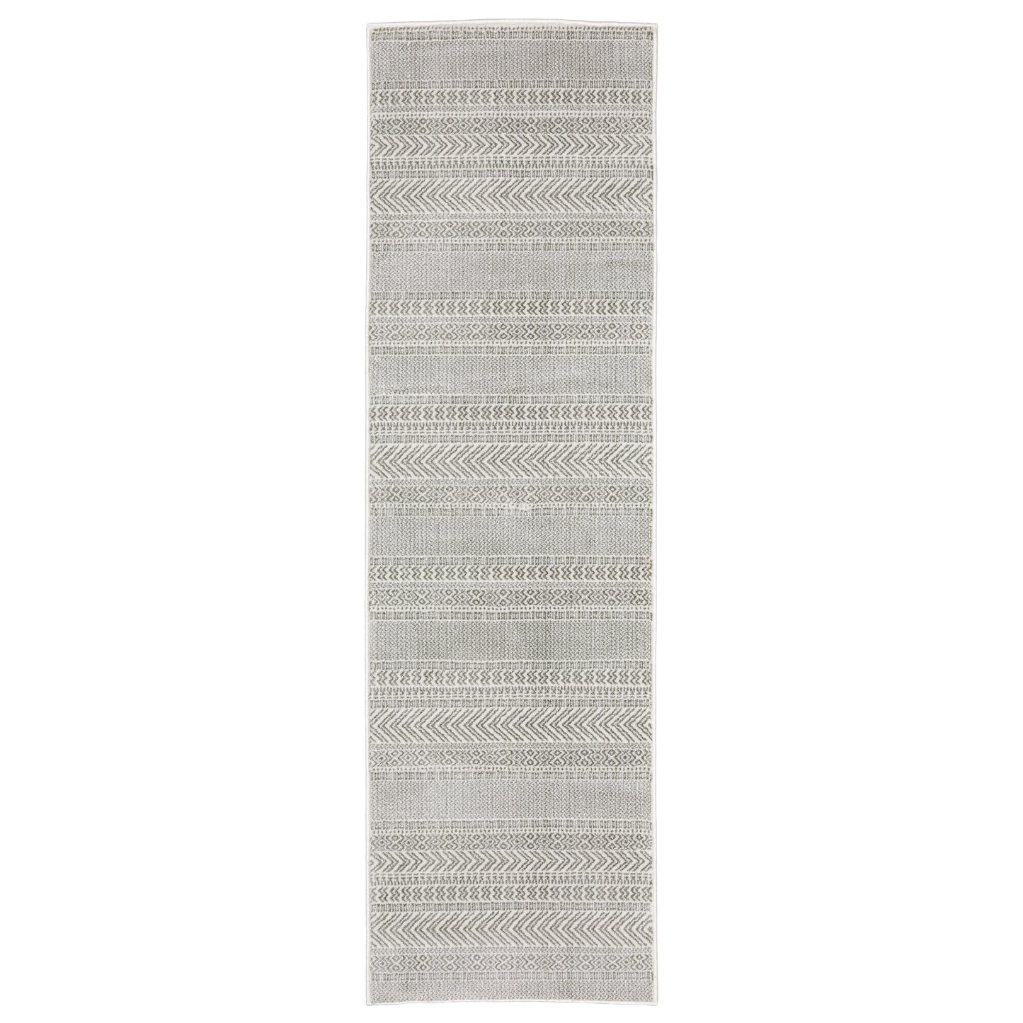 Montecito White Grey Casual Geometric Indoor Rug