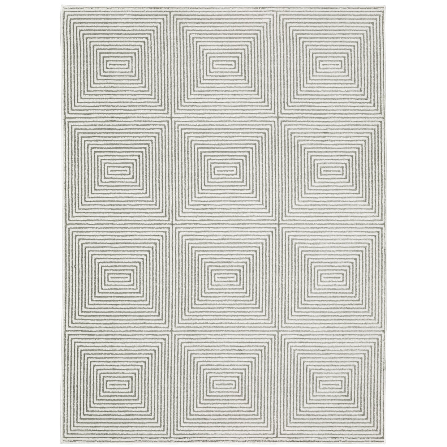 Montecito Grey White Modern & Contemporary Diamond Indoor Rug