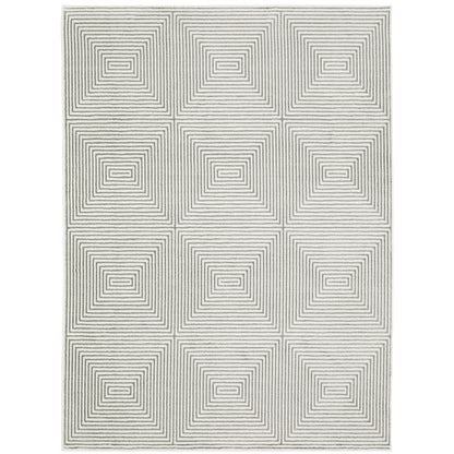 Montecito Grey White Modern & Contemporary Diamond Indoor Rug