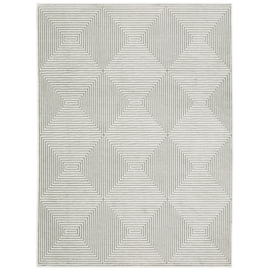 Montecito Grey White Modern & Contemporary Diamond Indoor Rug