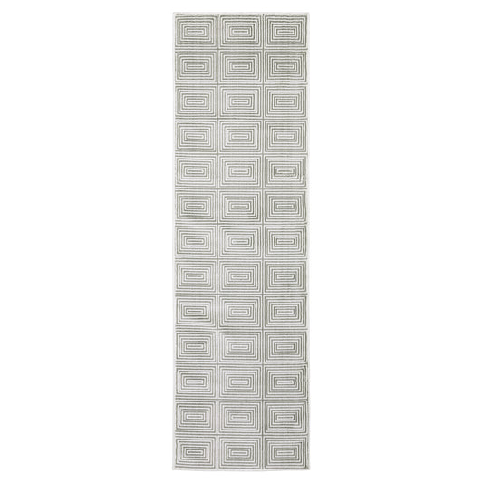 Montecito Grey White Modern & Contemporary Diamond Indoor Rug