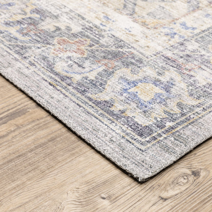 Myers Park Blue Gold Traditional Oriental Indoor Rug