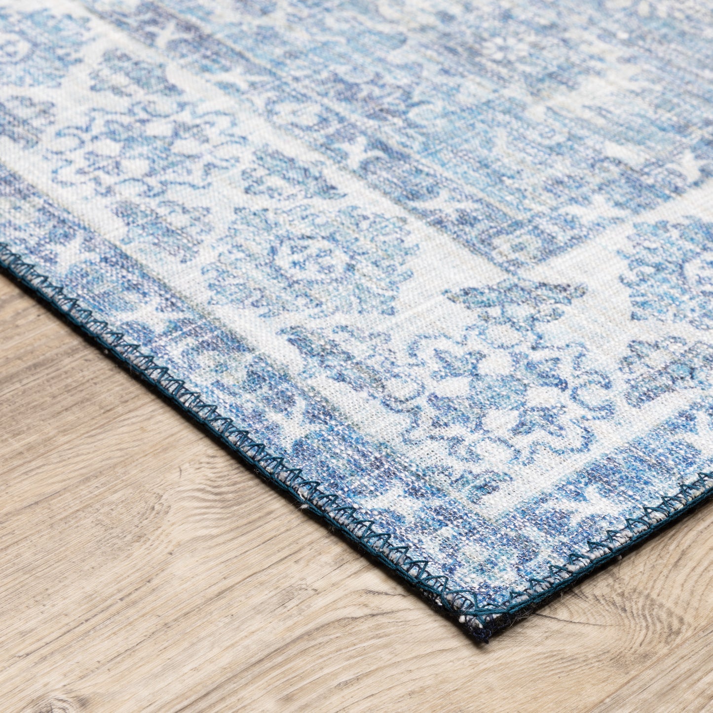 Myers Park Blue Grey Traditional Oriental Indoor Rug