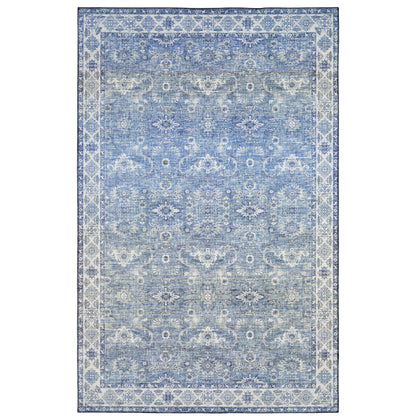 Myers Park Blue Grey Traditional Oriental Indoor Rug