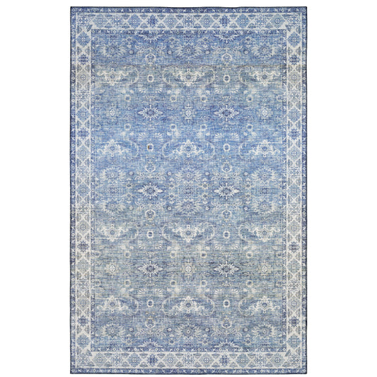 Myers Park Blue Grey Traditional Oriental Indoor Rug