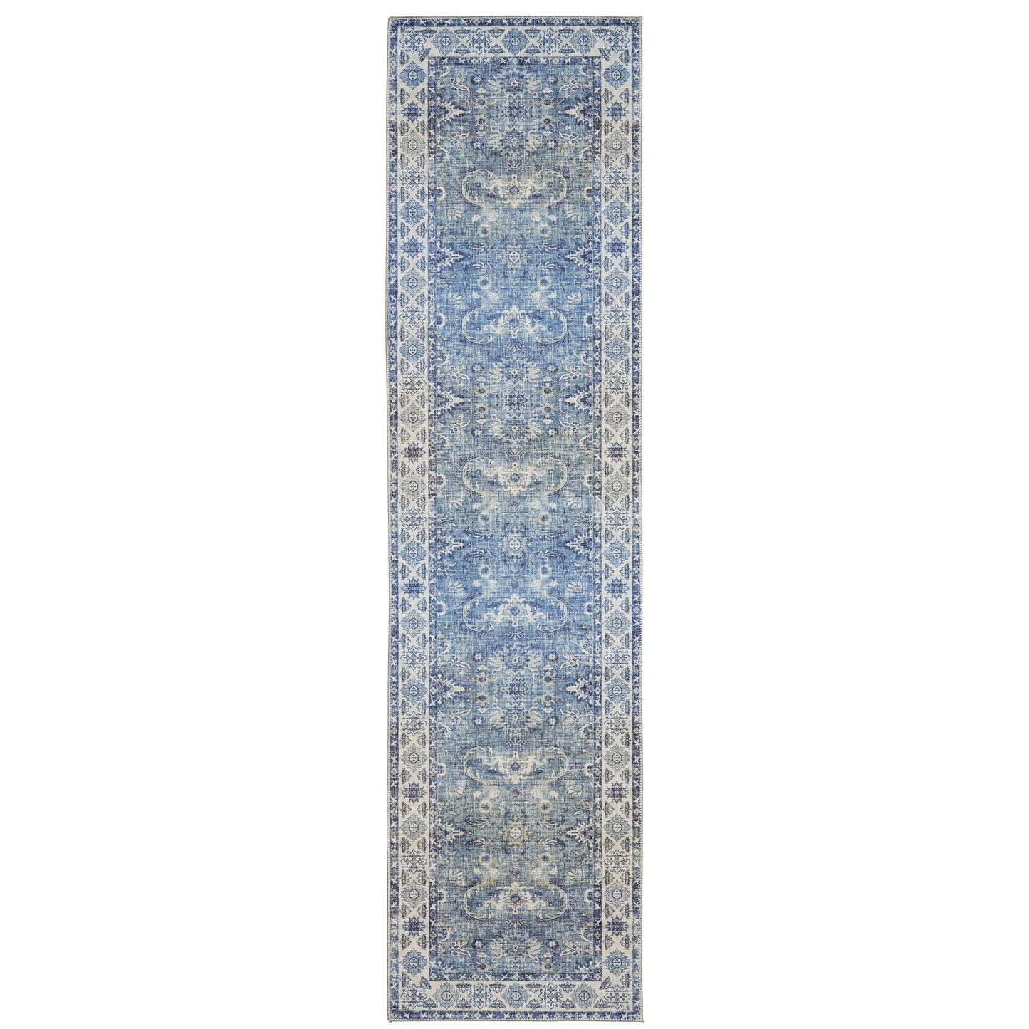 Myers Park Blue Grey Traditional Oriental Indoor Rug