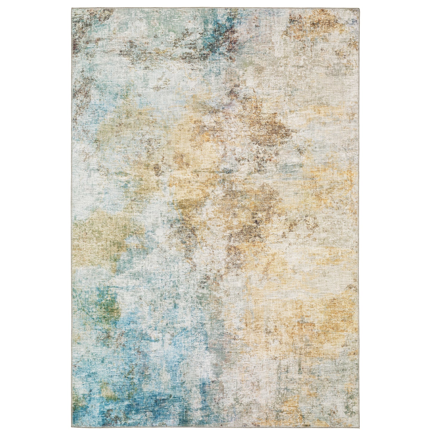 Myers Park Yellow Blue Modern & Contemporary Abstract Indoor Rug