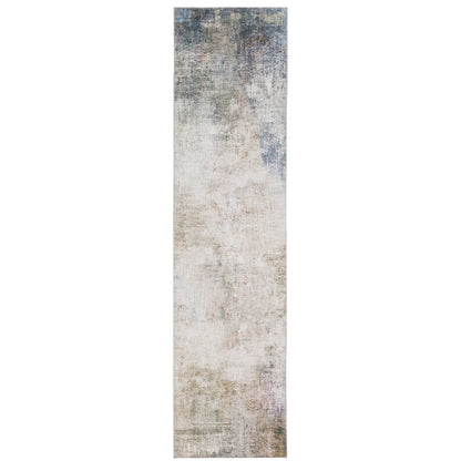 Myers Park Beige Blue Modern & Contemporary Abstract Indoor Rug