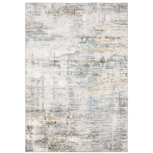 Myers Park Grey Gold Modern & Contemporary Abstract Indoor Rug