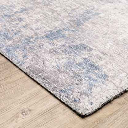 Myers Park Grey Blue Modern & Contemporary Abstract Indoor Rug