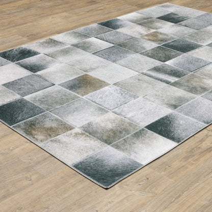 Myers Park Grey Charcoal Modern & Contemporary Geometric Indoor Rug