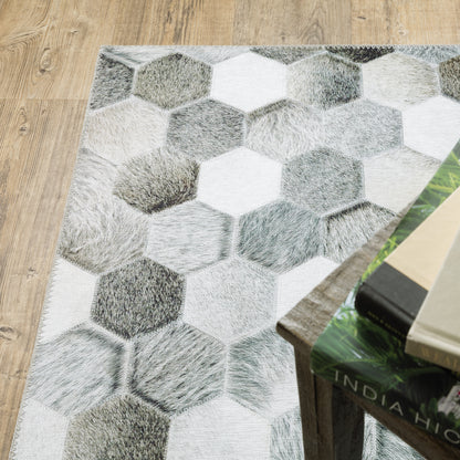 Myers Park Grey Charcoal Modern & Contemporary Geometric Indoor Rug