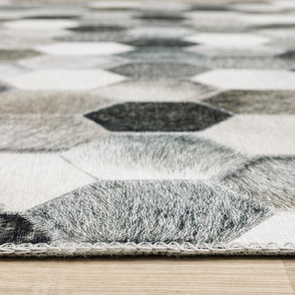 Myers Park Grey Charcoal Modern & Contemporary Geometric Indoor Rug