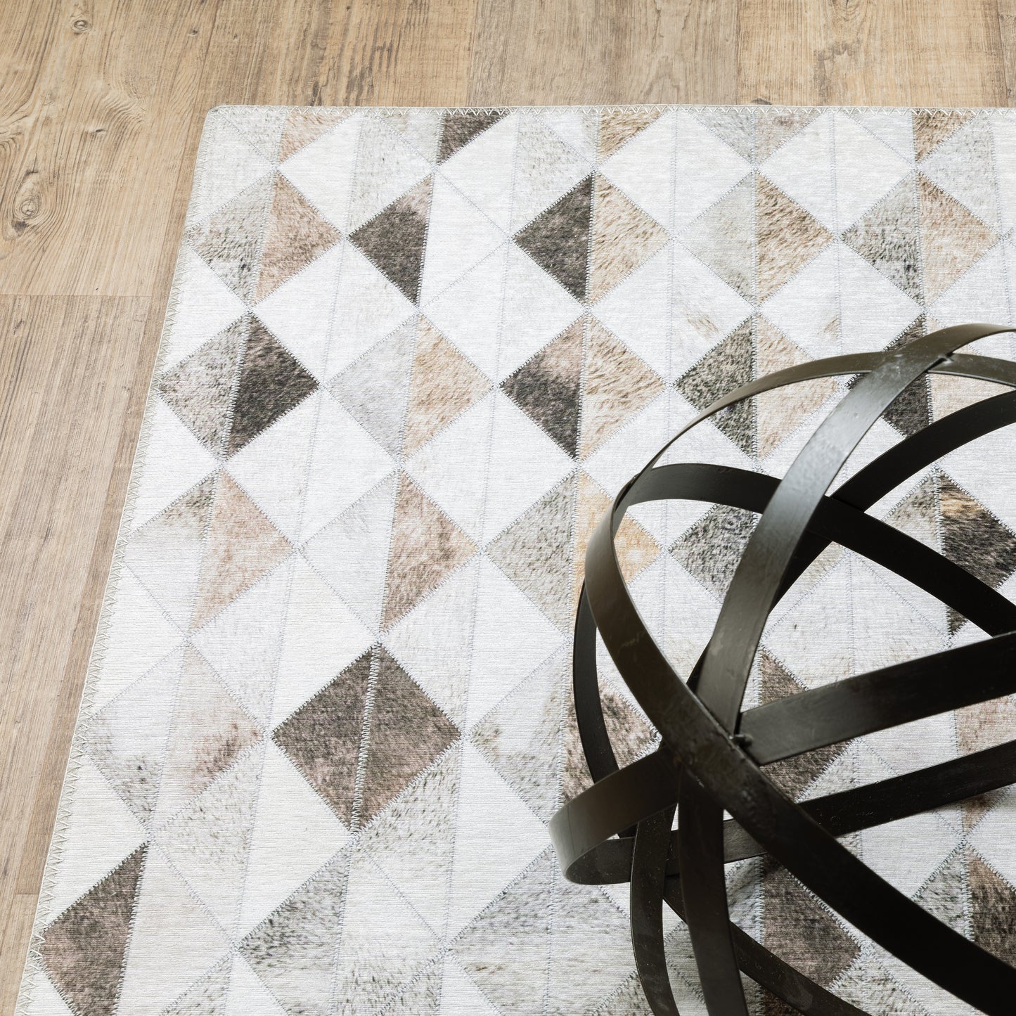 Myers Park Beige Brown Modern & Contemporary Geometric Indoor Rug