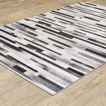 Myers Park Grey Charcoal Modern & Contemporary Geometric Indoor Rug