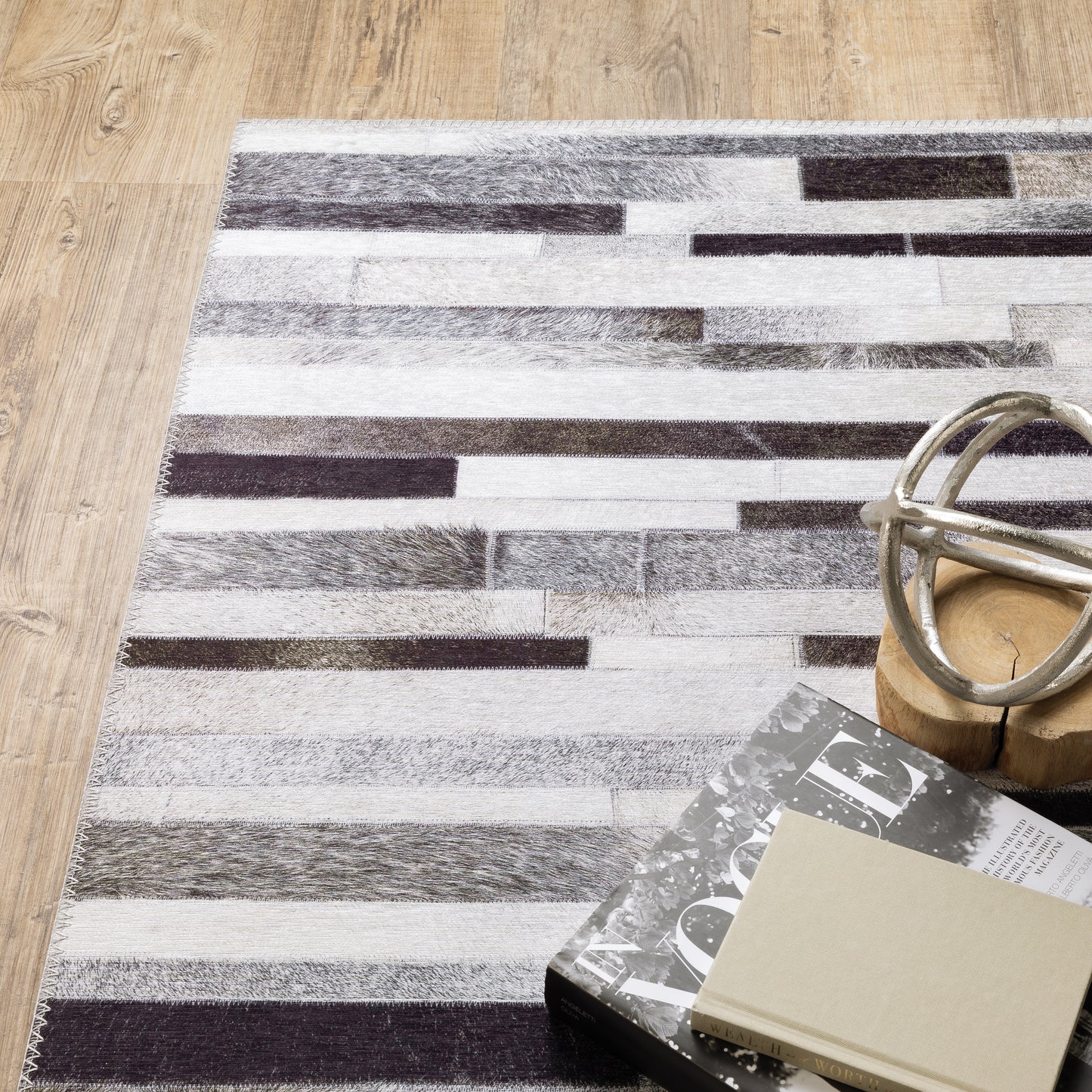 Myers Park Grey Charcoal Modern & Contemporary Geometric Indoor Rug