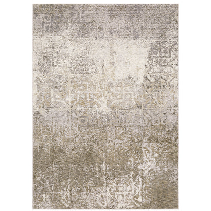 Nebulous Ivory Grey Modern & Contemporary Abstract Indoor Rug