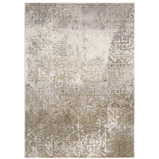 Nebulous Ivory Grey Modern & Contemporary Abstract Indoor Rug