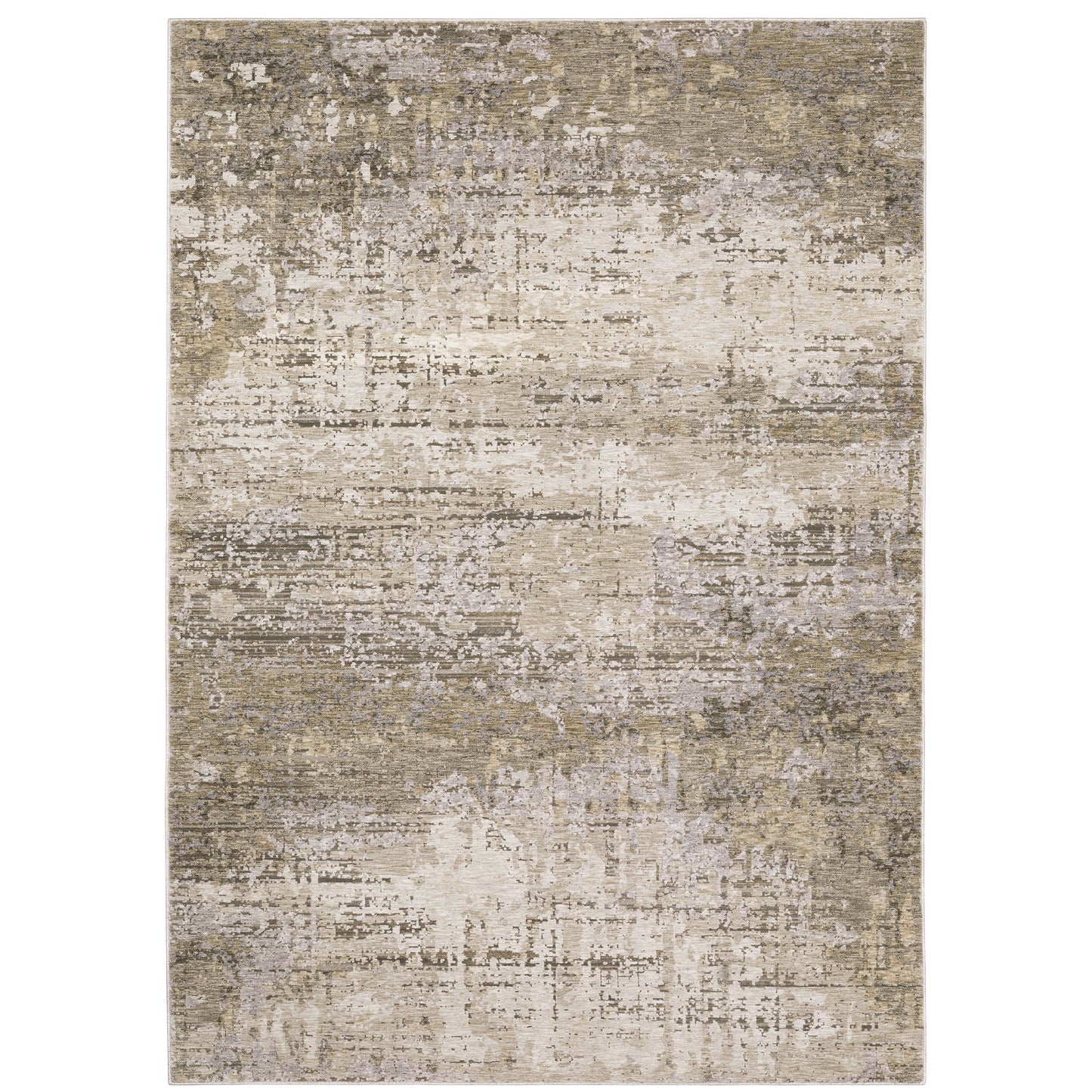 Nebulous Beige Grey Modern & Contemporary Abstract Indoor Rug