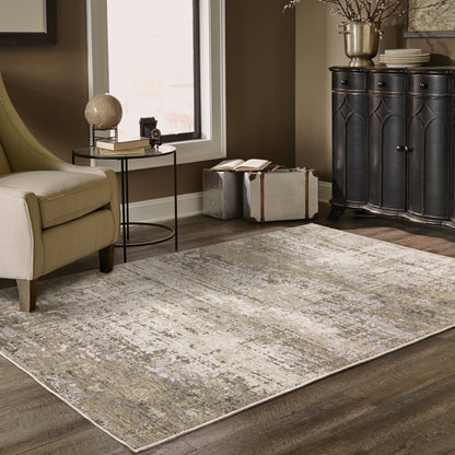 Nebulous Beige Grey Modern & Contemporary Abstract Indoor Rug