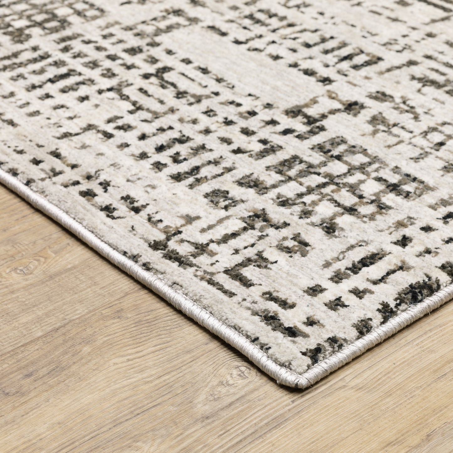 Nebulous Ivory Grey Modern & Contemporary Geometric Indoor Rug