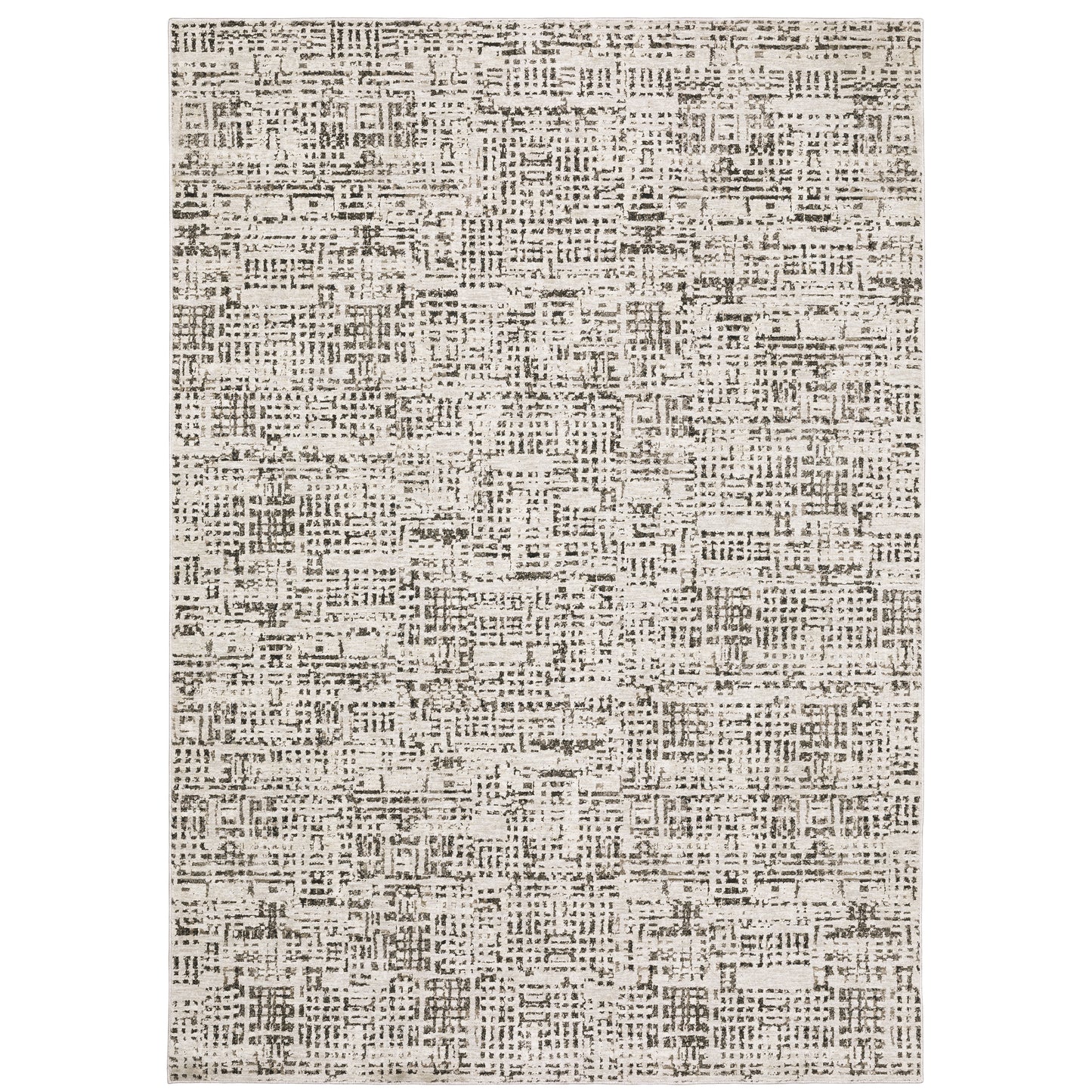 Nebulous Ivory Grey Modern & Contemporary Geometric Indoor Rug