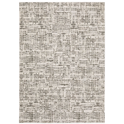 Nebulous Ivory Grey Modern & Contemporary Geometric Indoor Rug